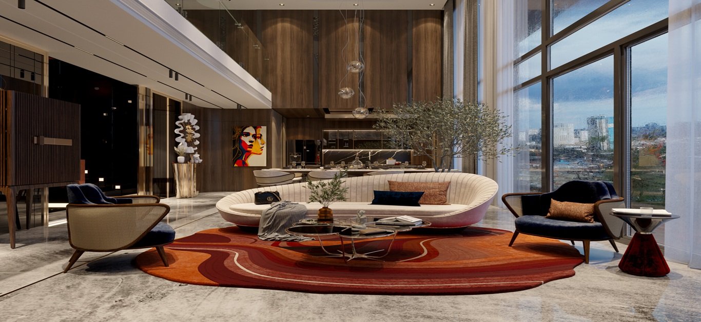 4 BHK living area